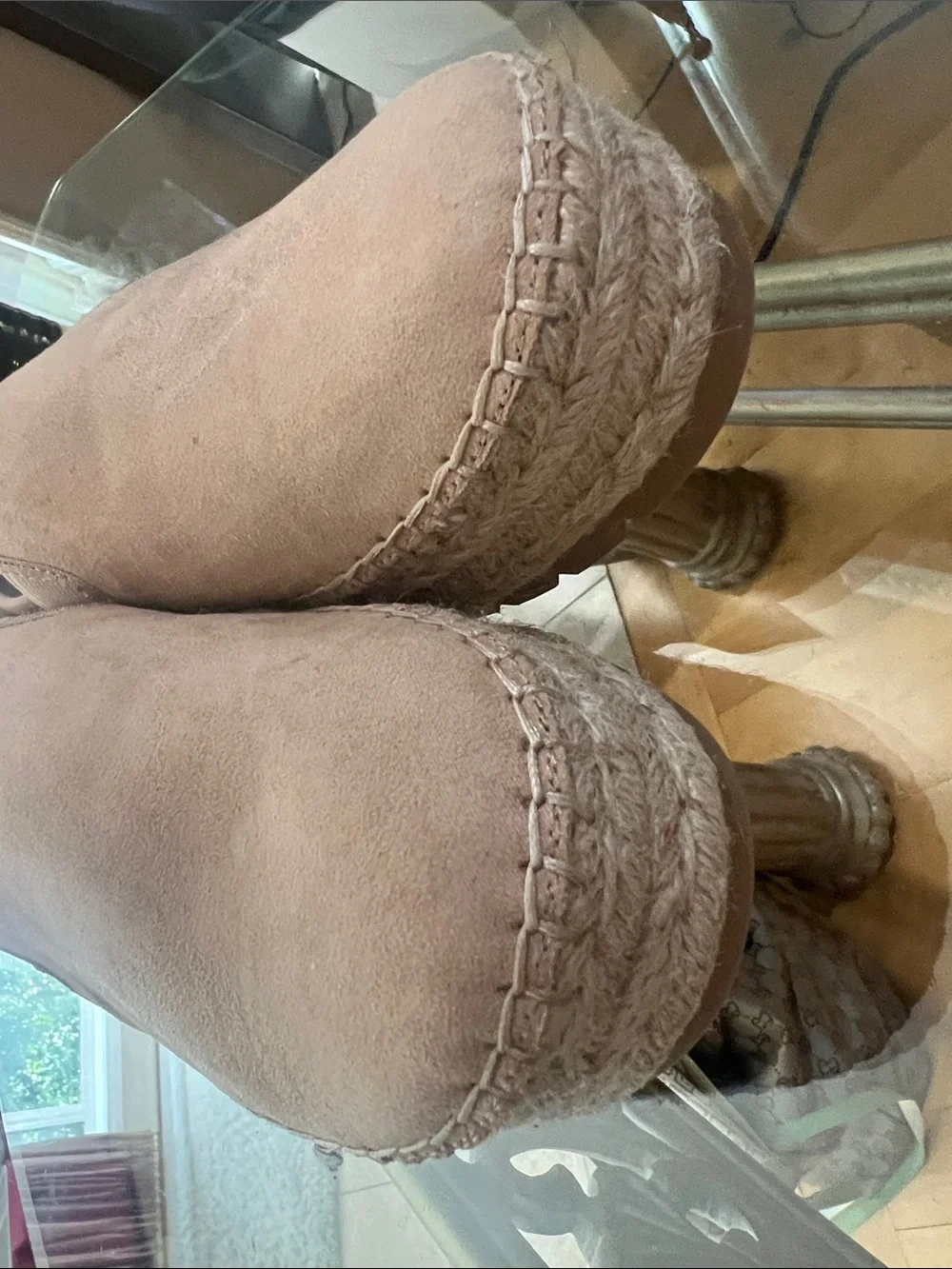 Circus by Sam Edelman Beige Suede Slip-On Loafers